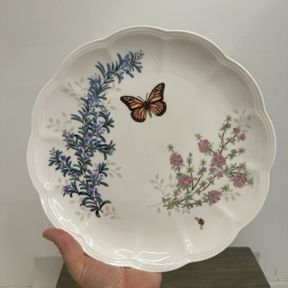 New LENOX Butterfly Meadow Herbs  Dinner Plate 10.75" Monarch Butterfly Single